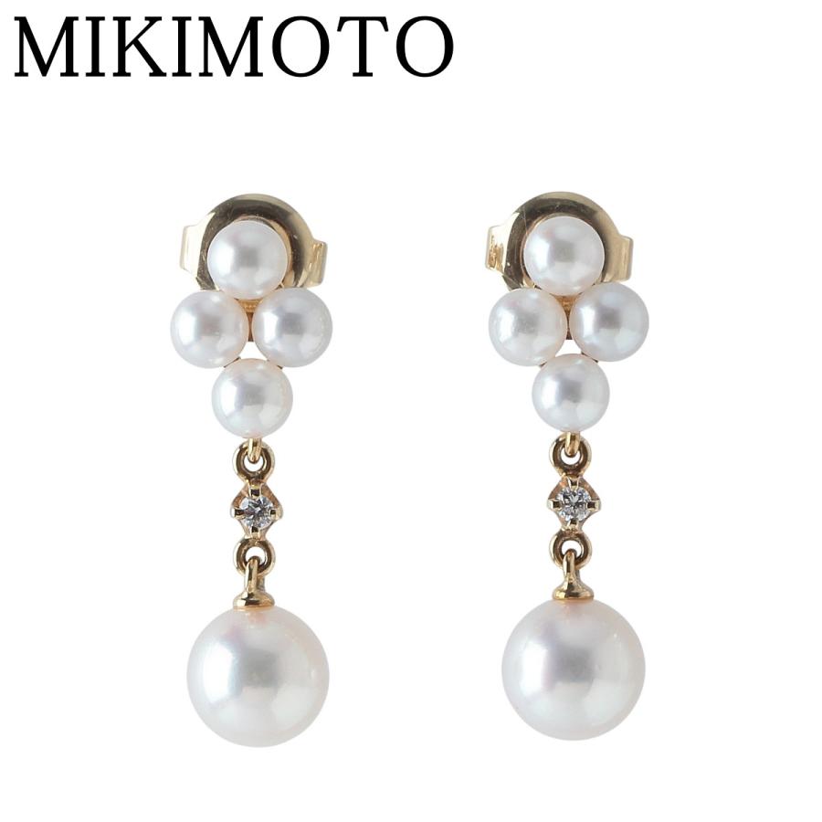 MIKIMOTO（ミキモト） ベビーパール ダイヤ ピアス 現行モデル PE