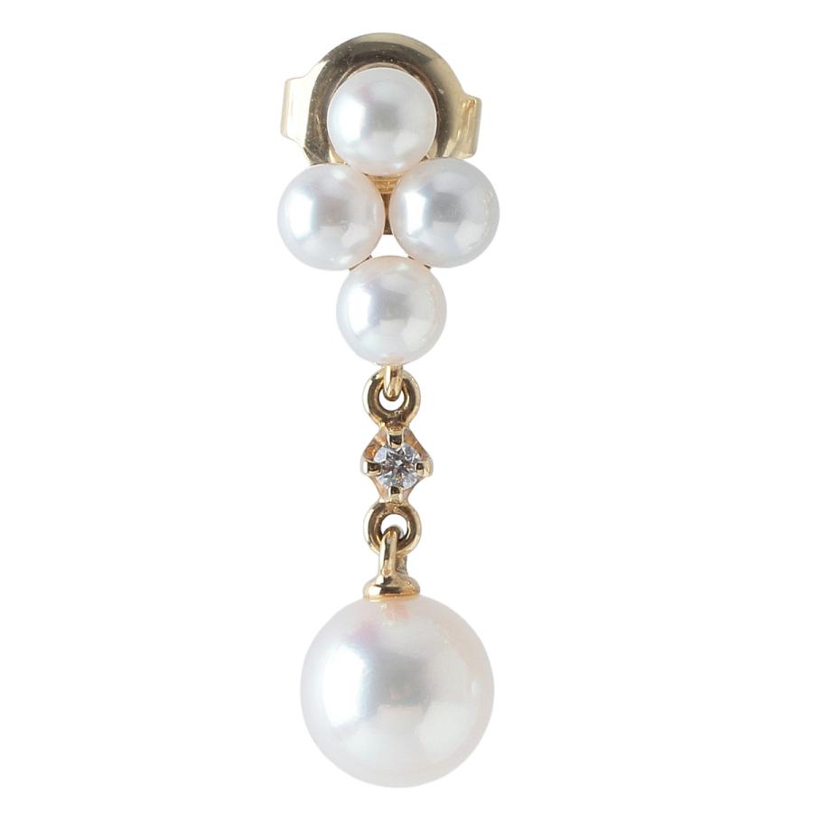 MIKIMOTO（ミキモト） ベビーパール ダイヤ ピアス 現行モデル PE