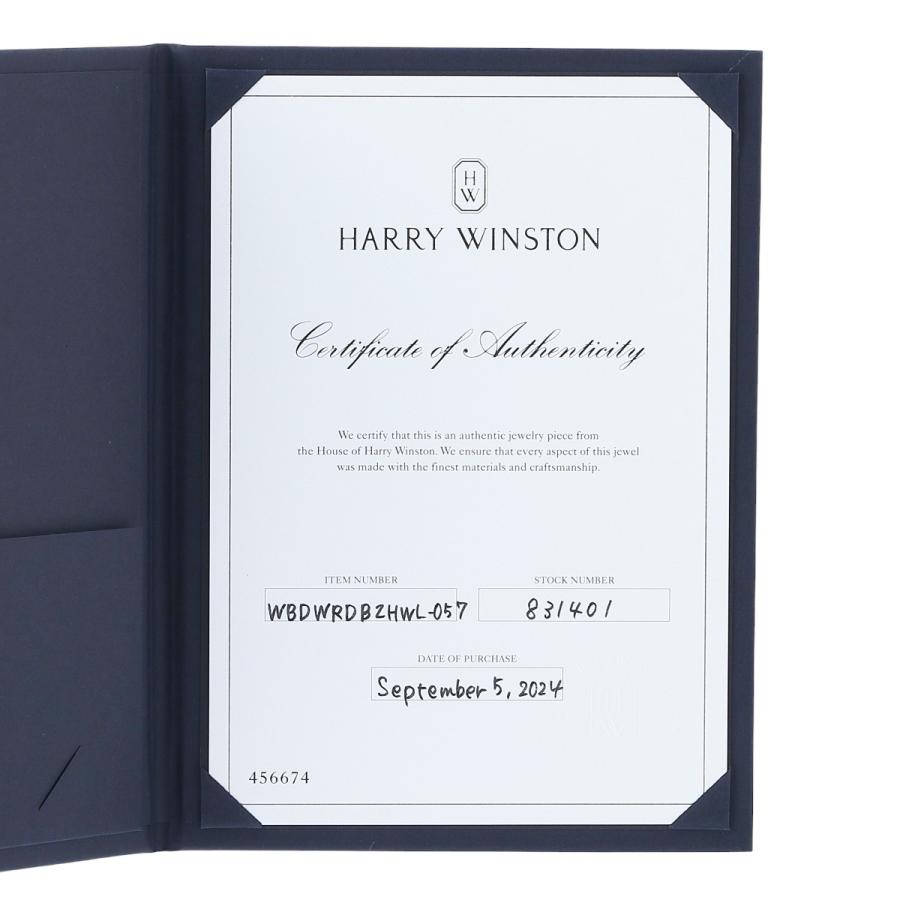 Ｋan2024製10号HARRY WINSTON 証明書箱付HWロゴリング ハリー・ウィンストン（HARRY WINSTON） HWロゴ バンド ダイヤ リング