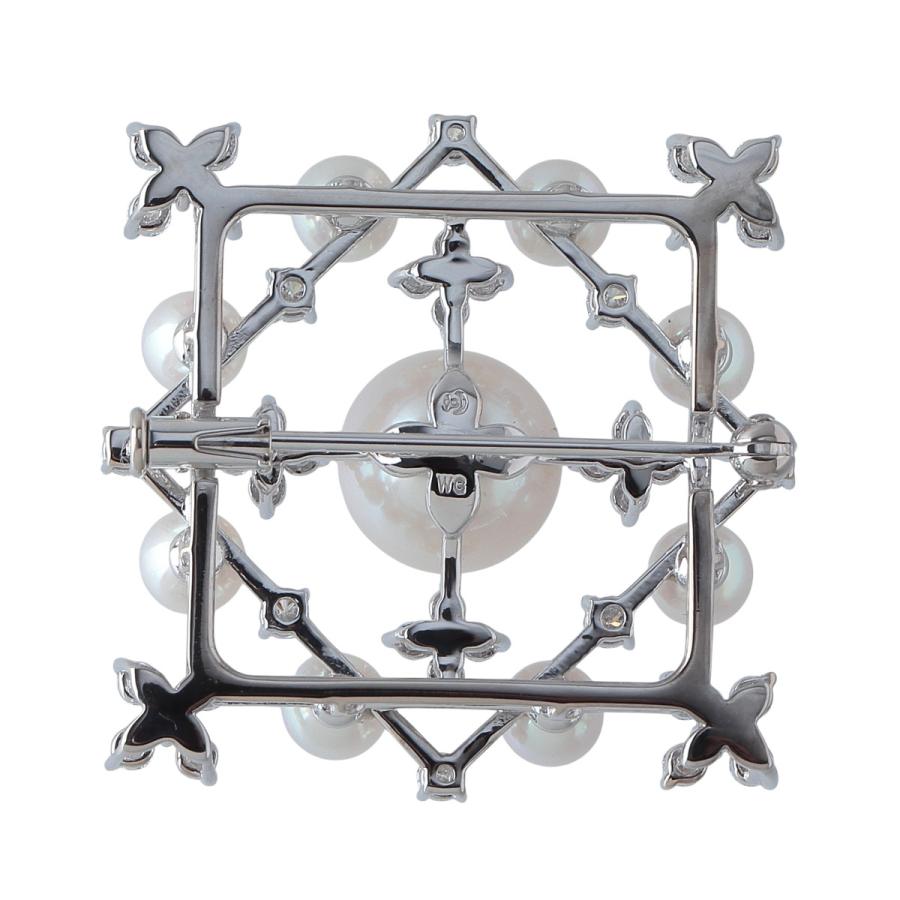 TASAKI（タサキ） パール ダイヤ ブローチ ダイヤ1.10ct K18WG パール