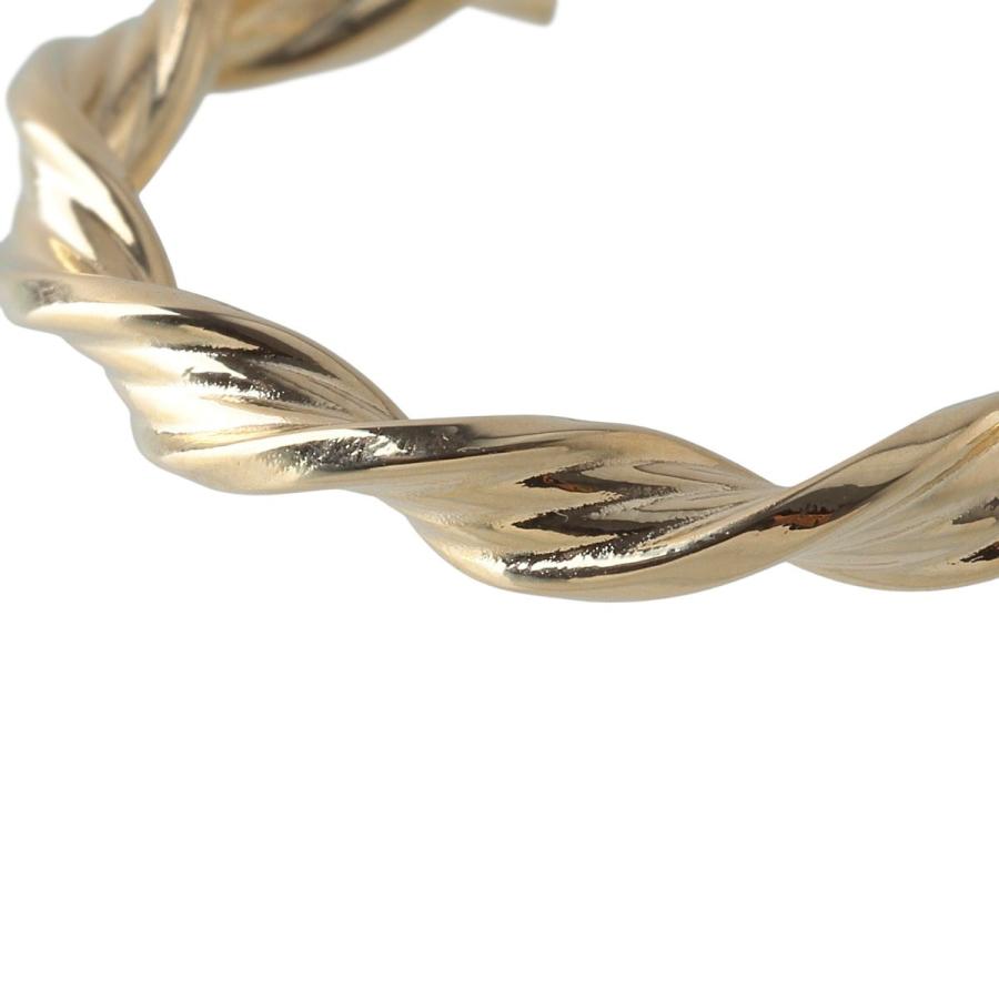 UNOAERRE（ウノアエレ） ツイスト フープ ピアス 750YG 新品仕上げ済