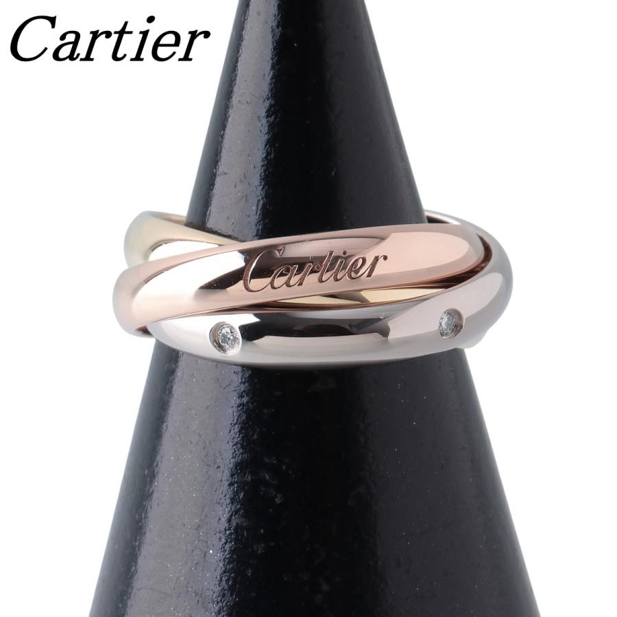 Cartier（カルティエ） トリニティ ダイヤ リング #53 MM 5PD 750PG/WG