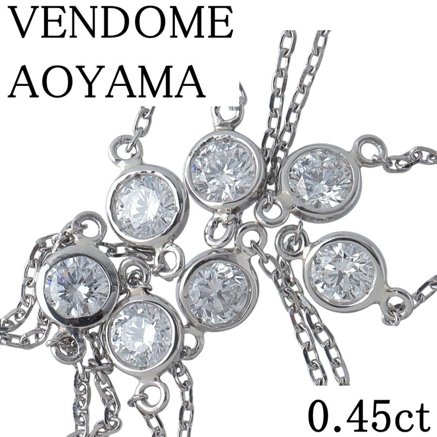 ◆ ヴァンドーム青山　ドロップ　ダイヤ　ネックレス　pt900/pt850 VENDOME AOYAMA（ヴァンドーム青山） ダイヤ ネックレス セルクル
