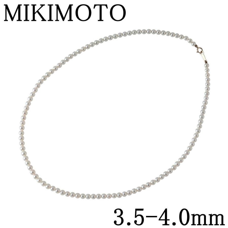 ミキモト K18YG ベビーパール 径約3.5mm イニシャル 「Y」ネックレス MIKIMOTO（ミキモト） ベビーパール ネックレス アコヤパール3.5mm