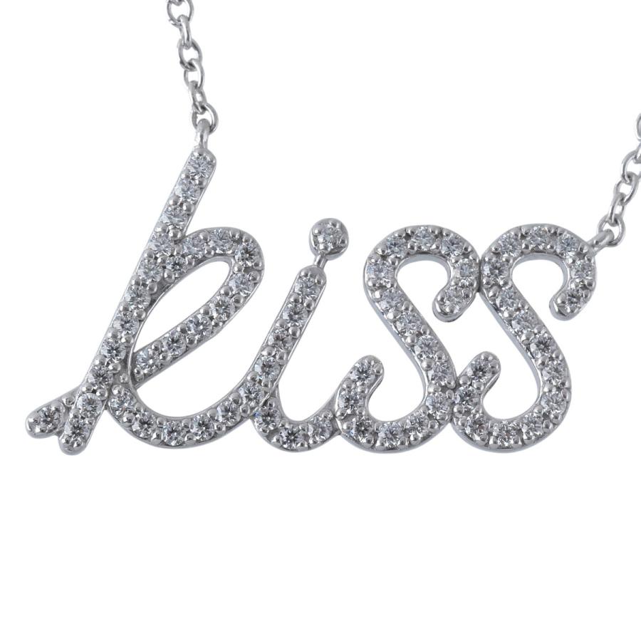 ティファニー ダイヤ ネックレス パロマ グラフィティ KISS 40cm 750WG パロマピカソ 新品仕上げ済 TIFFANY【25015】
