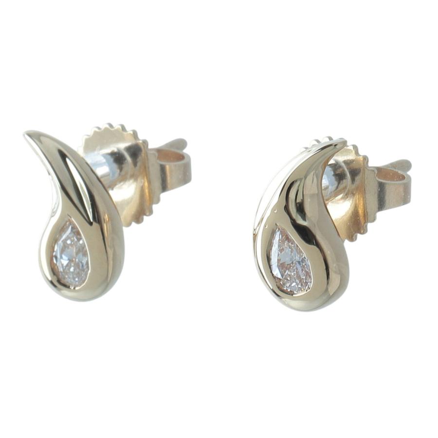 TIFFANY&Co.（ティファニー） ダイヤ ピアス ペアシェイプ 750YG 新品