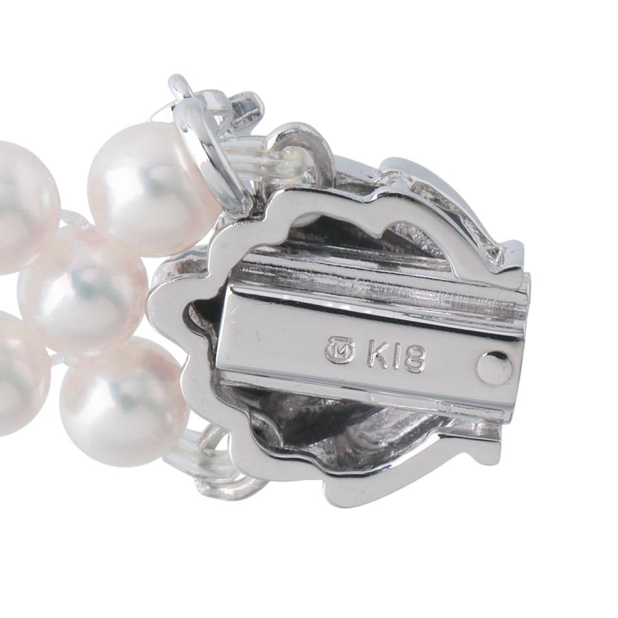 MIKIMOTO（ミキモト） パール ネックレス 3連 レース編み アコヤパール 