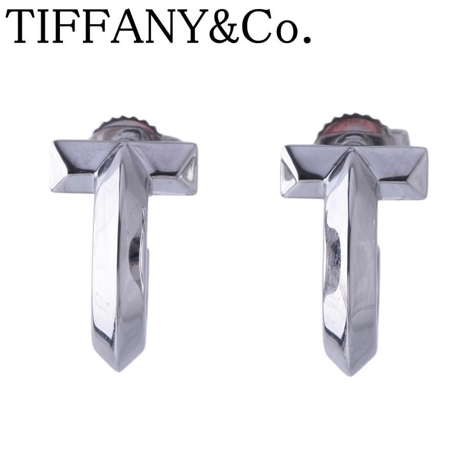TIFFANY&Co.（ティファニー） Tワン ピアス フープ Au750WG 箱 新品