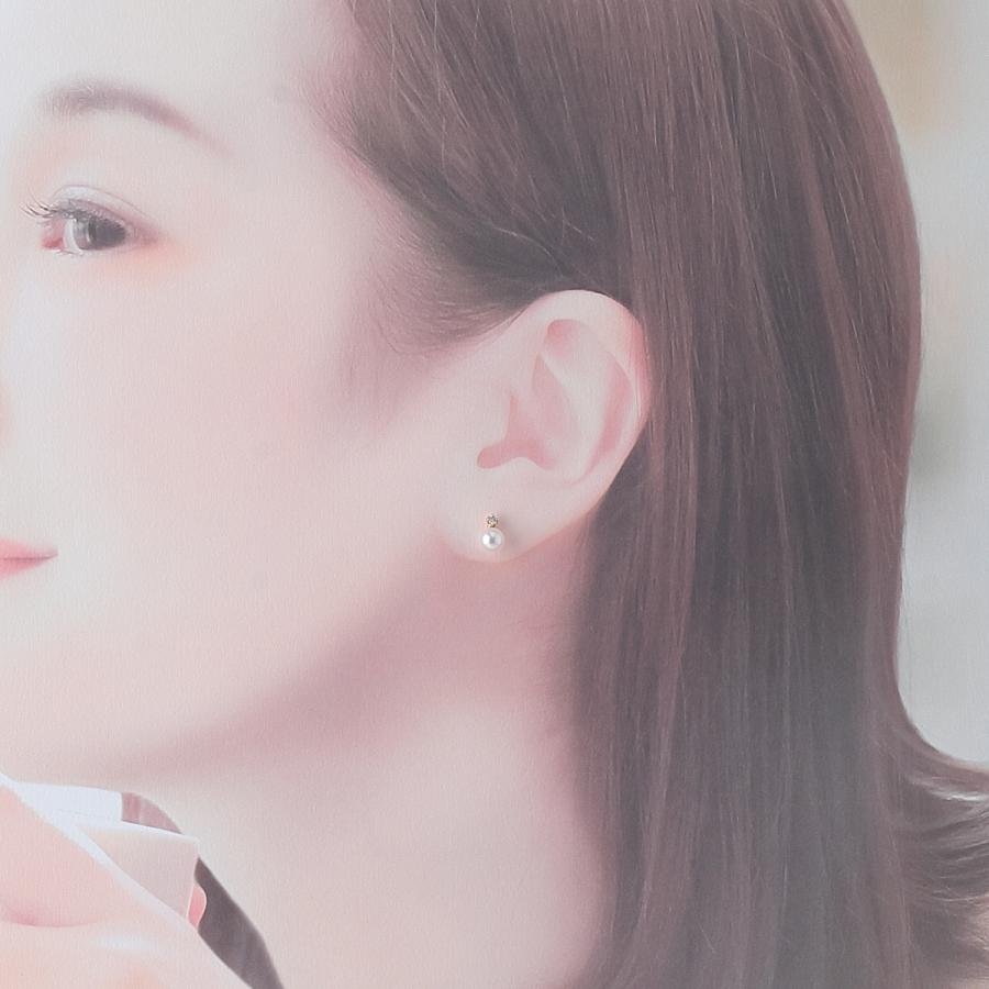 最終値下MIKIMOTO ミキモト パールダイヤモンドピアス PE-1680PK MIKIMOTO（ミキモト） パール ダイヤ ピアス PE-1688PK型 現行モデル