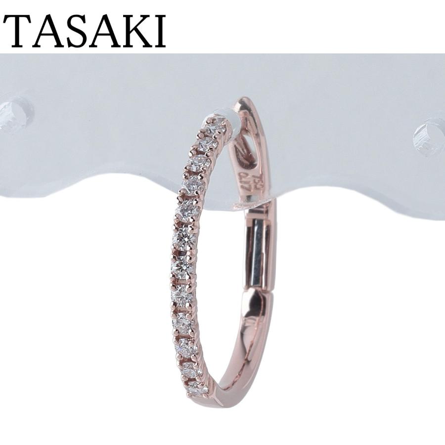 TASAKI（タサキ） ダイヤ ピアス フープ 0.17ct 750PG 片方のみ 新品