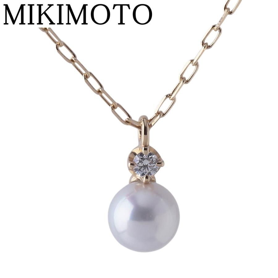 MIKIMOTO（ミキモト） ダイヤ パール ネックレス アコヤパール5.4mm