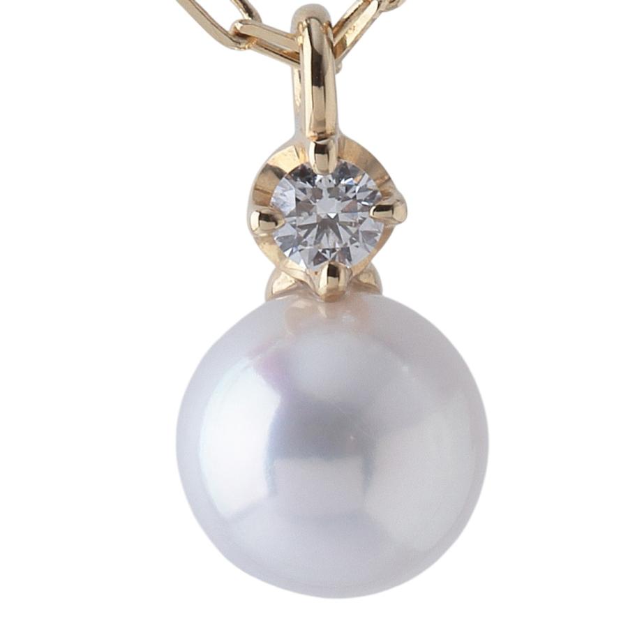 MIKIMOTO（ミキモト） ダイヤ パール ネックレス アコヤパール5.4mm