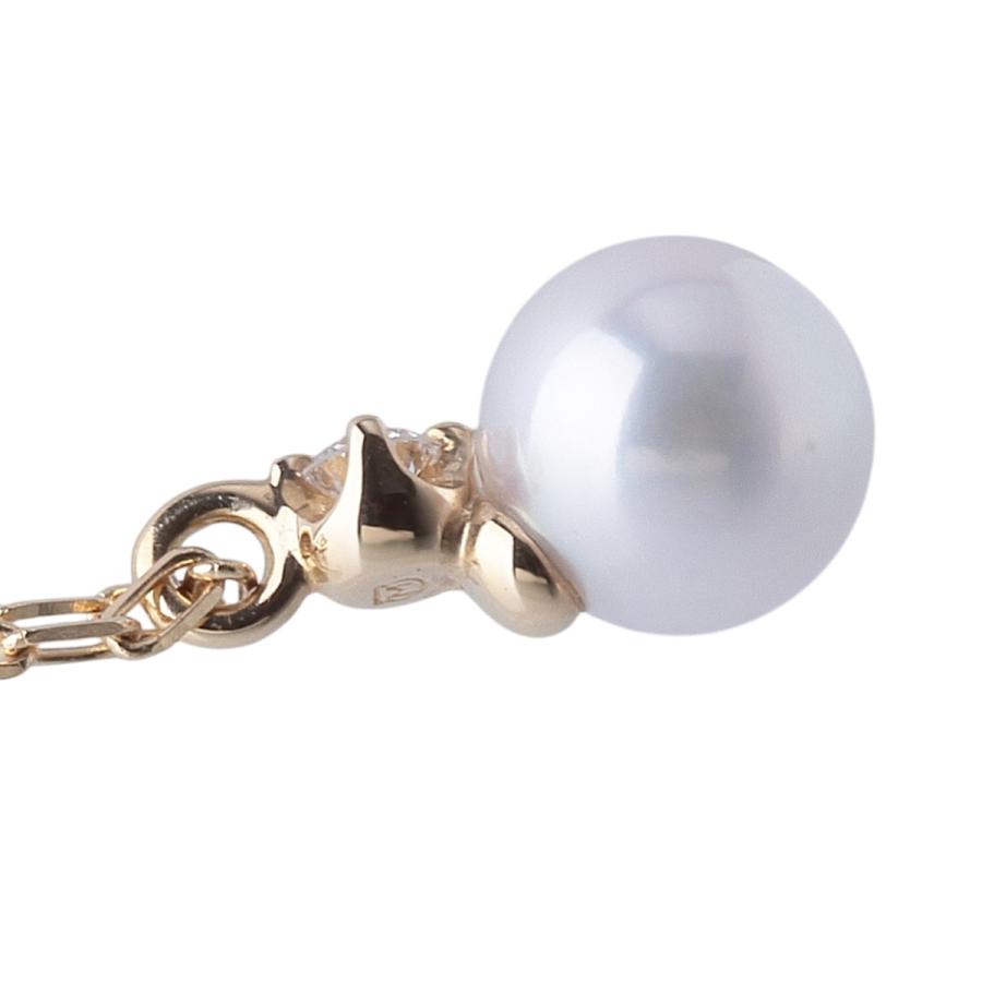 MIKIMOTO（ミキモト） ダイヤ パール ネックレス アコヤパール5.4mm