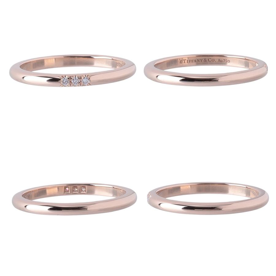 tiffany ダイヤ3P　バンドリング　ピンクゴールド7号 TIFFANY&Co.（ティファニー） ダイヤ リング クラシック バンド