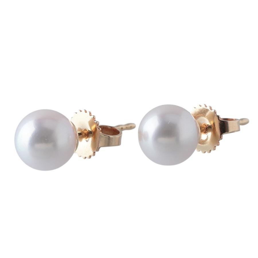TIFFANY&Co.（ティファニー） パール ピアス 7.1mm×2 750YG 新品仕上げ