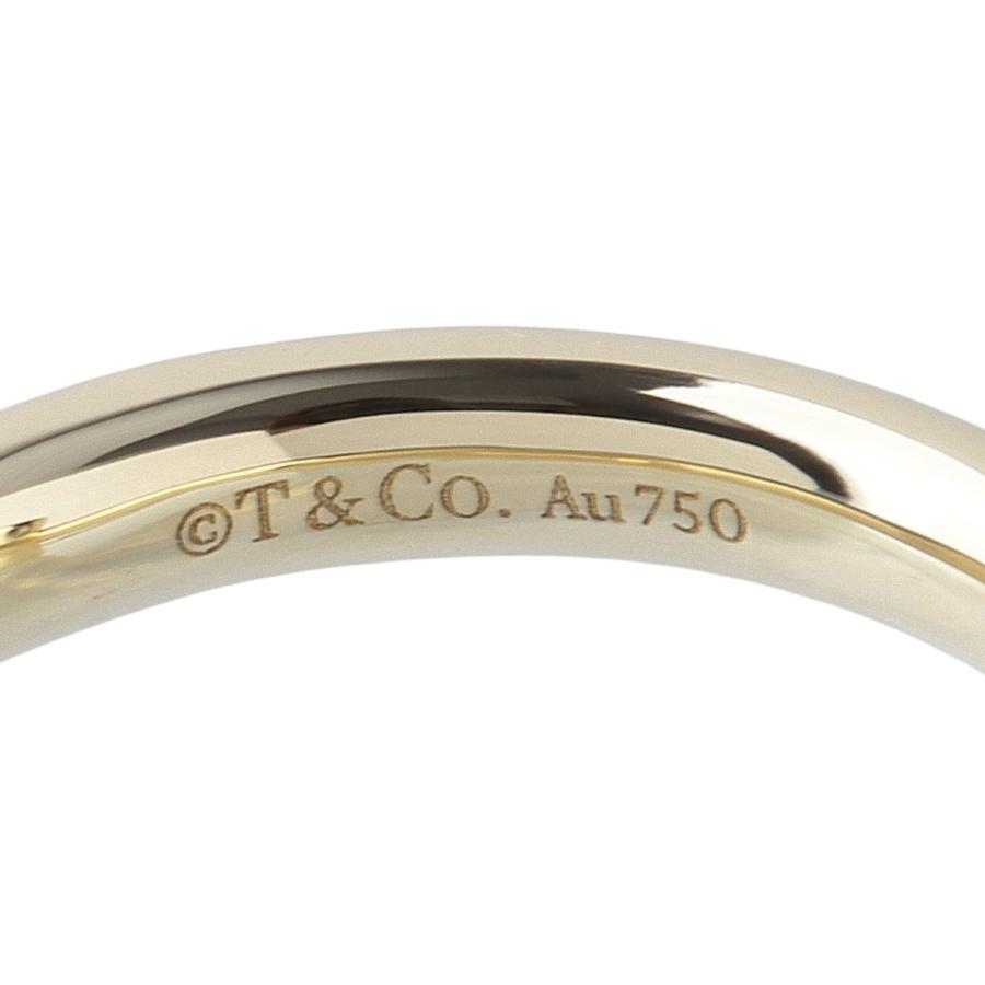 ティファニー Tワンダイヤモンドリング 750 yg 現行品 10号 TIFFANY&Co.（ティファニー） ダイヤ リング Tワン ナロー 約10号