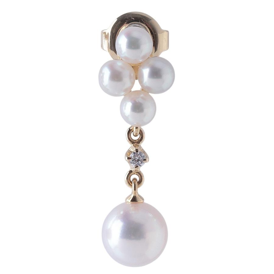 MIKIMOTO アコヤベビーパール ピンプローチ SV MIKIMOTO（ミキモト） ベビーパール ダイヤ ピアス PE-768PK型 アコヤ