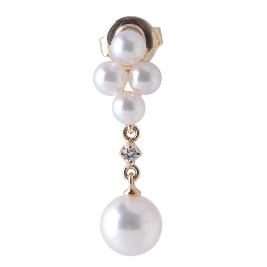 MIKIMOTO（ミキモト） ベビーパール ダイヤ ピアス PE-768PK型 アコヤ