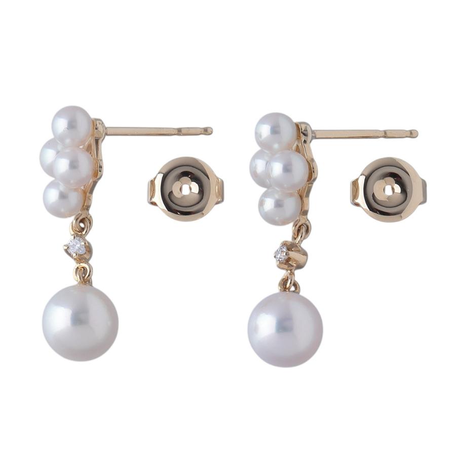 MIKIMOTO（ミキモト） ベビーパール ダイヤ ピアス PE-768PK型 アコヤ