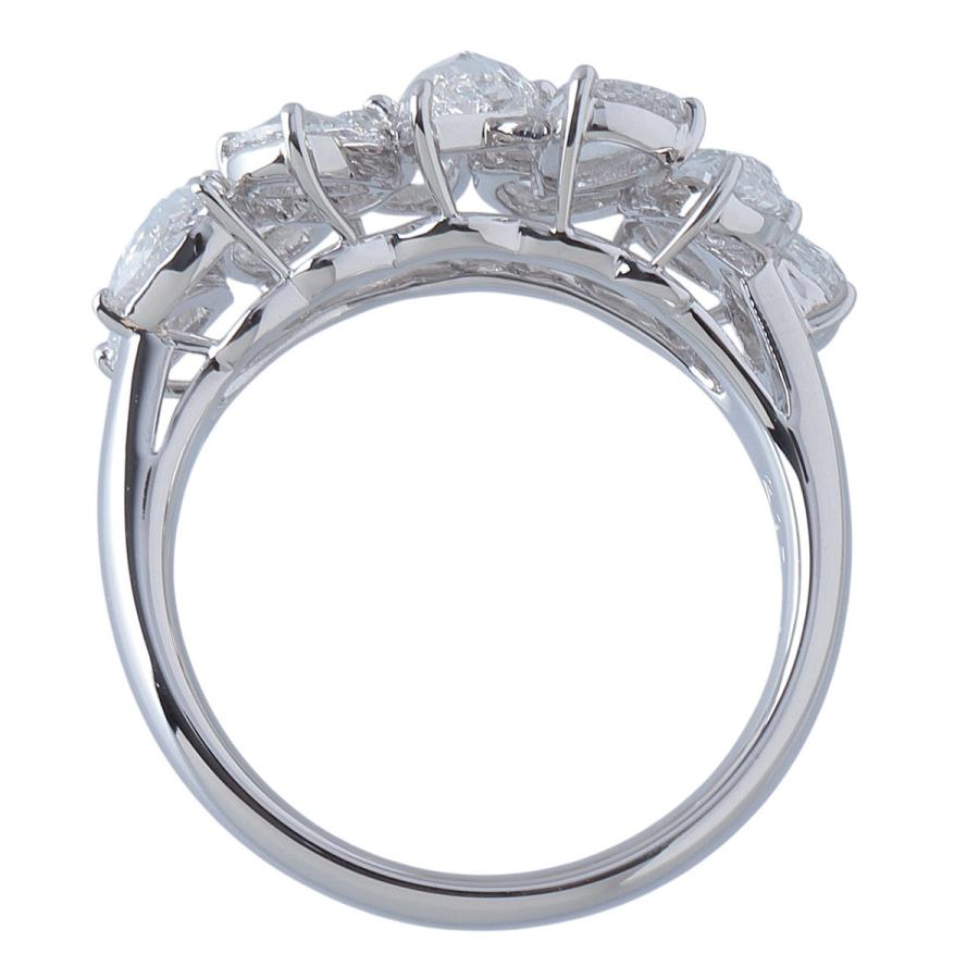 和光 ダイヤ リング ペアシェイプ ローズカット 2.15ct 11号弱 Pt900