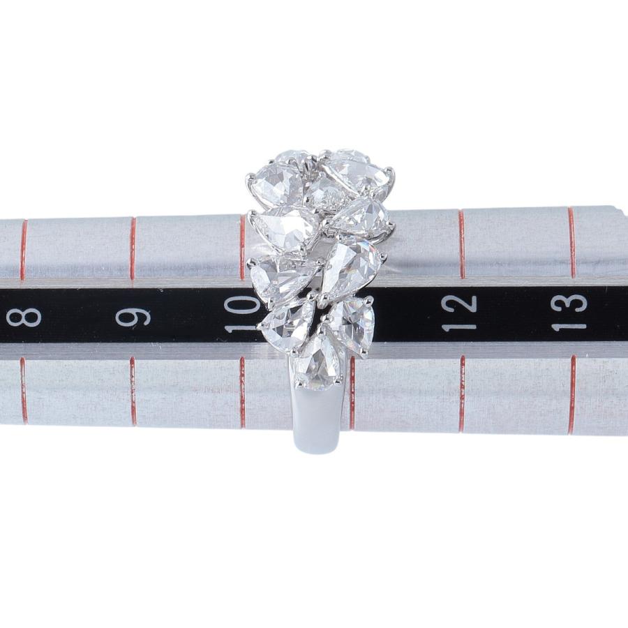 和光 ダイヤ リング ペアシェイプ ローズカット 2.15ct 11号弱 Pt900