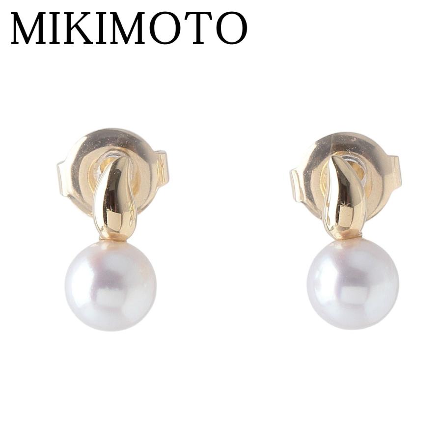 最終 MIKIMOTO パールピアス MIKIMOTO（ミキモト） パール ピアス アコヤパール5.7mm K18YG 新品