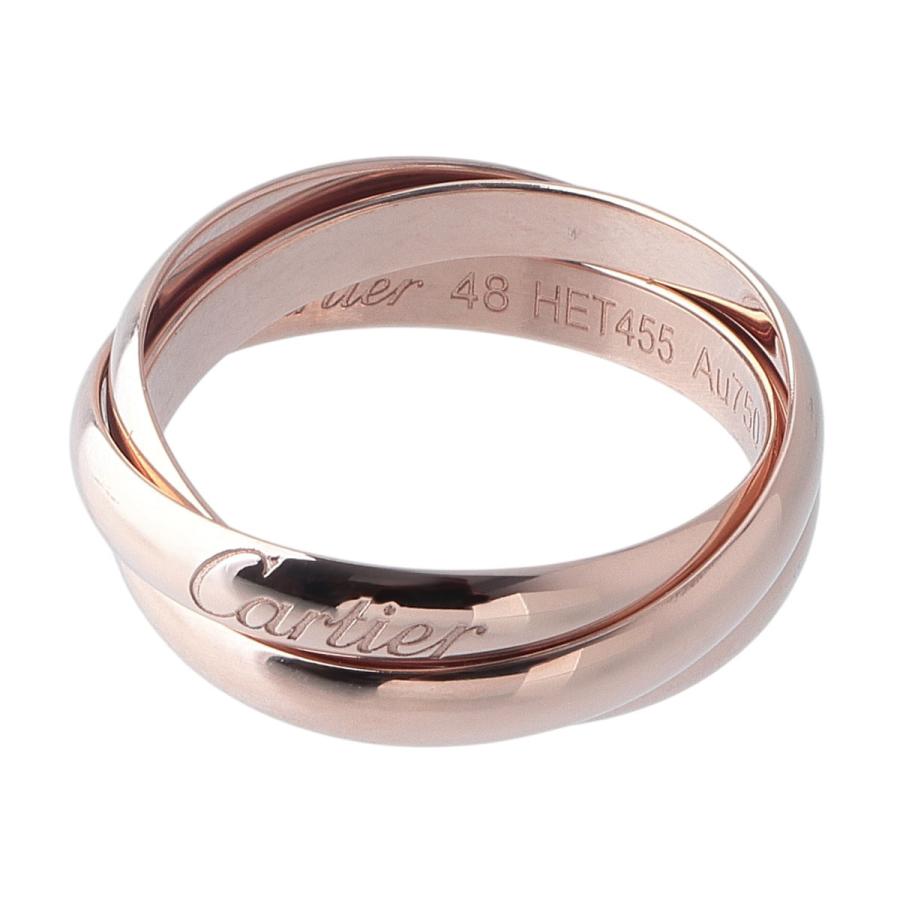 Cartier トリニティリング 52 Au750 Cartier（カルティエ） トリニティ リング レア品 SM #48 Au750PG