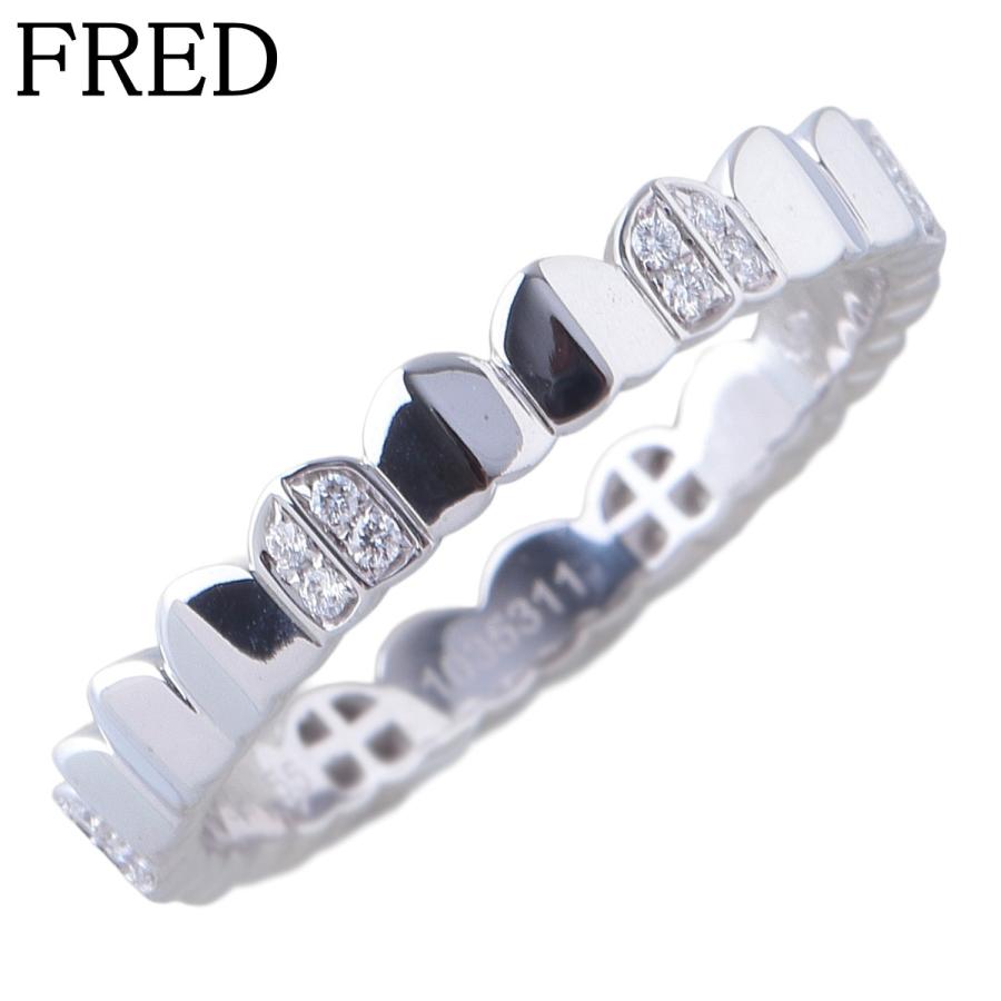 Fred（フレッド） ユニドール ダイヤ リング #55 Au750WG 新品仕上げ済 