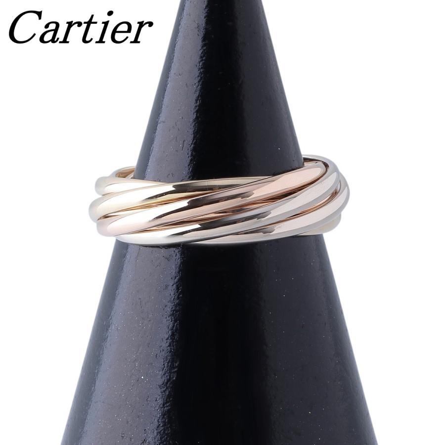 値下げ不可【新品仕上げ】カルティエ　トリニティリングSM #51 Cartier（カルティエ） トリニティ リング 7連 #51 750PG/WG/YG スリー