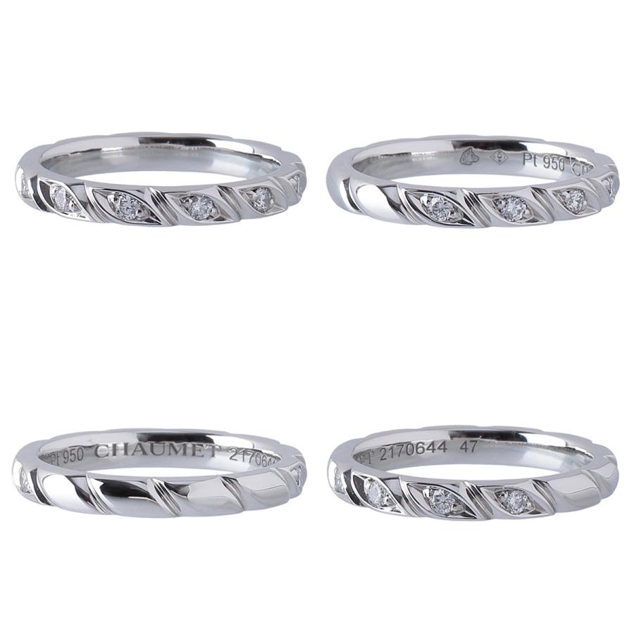 CHAUMET（ショーメ） トルサード ダイヤ リング 幅2.5mm 8PD #47 Pt950