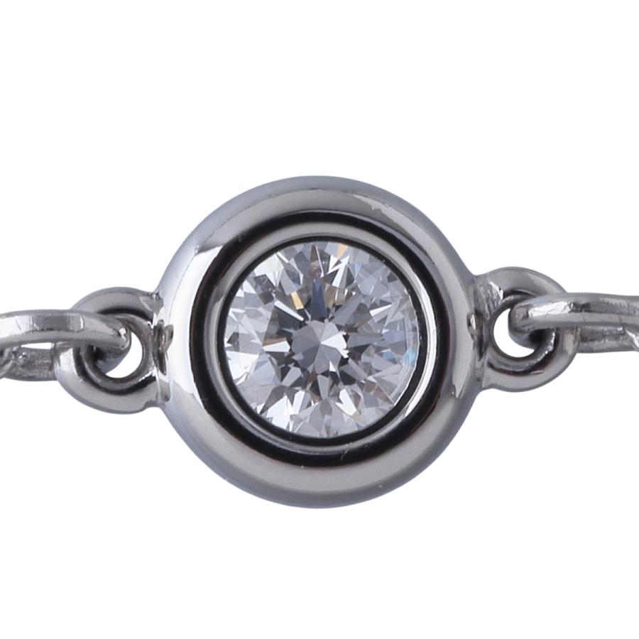 【美品】Tiffany バイザヤード ブレスレット アクアマリン Ag925 TIFFANY&Co.（ティファニー） バイザヤード ブレスレット ダイヤ