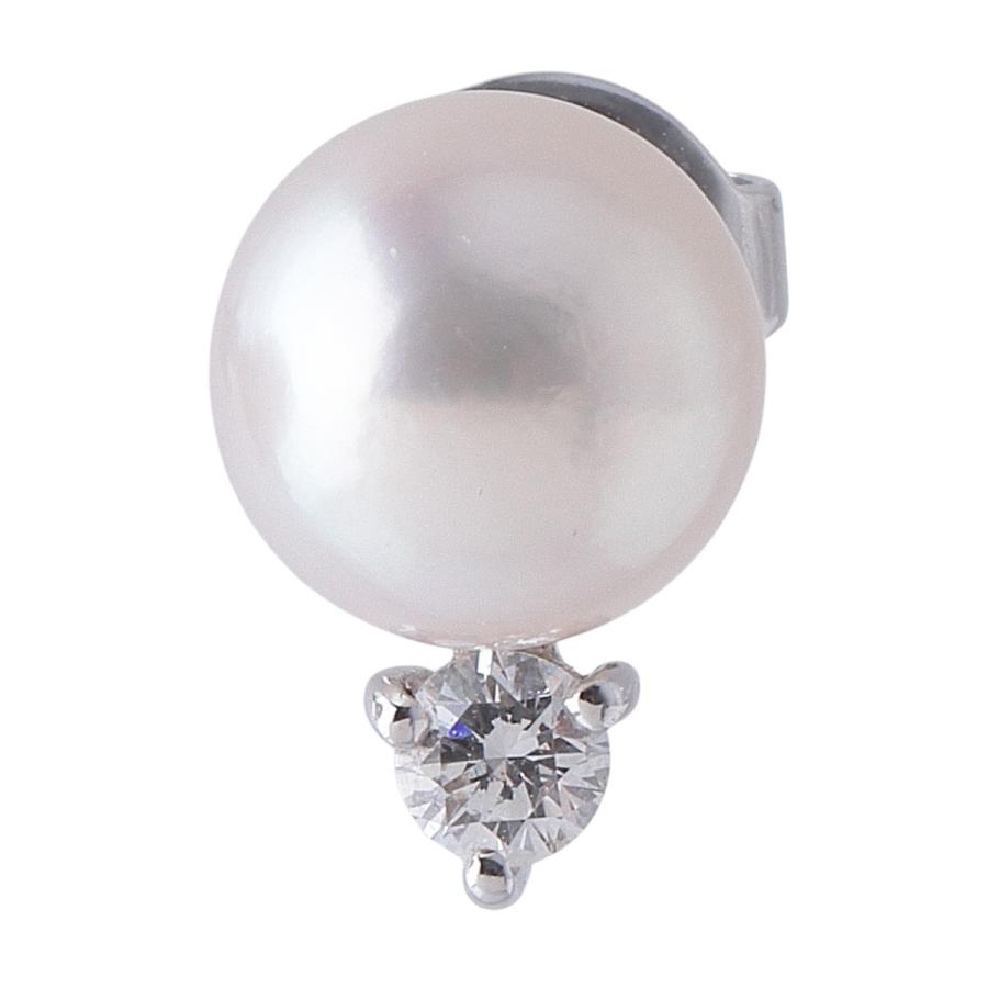 MIKIMOTO（ミキモト） ダイヤ パール ピアス 現行モデル PE-955PU型
