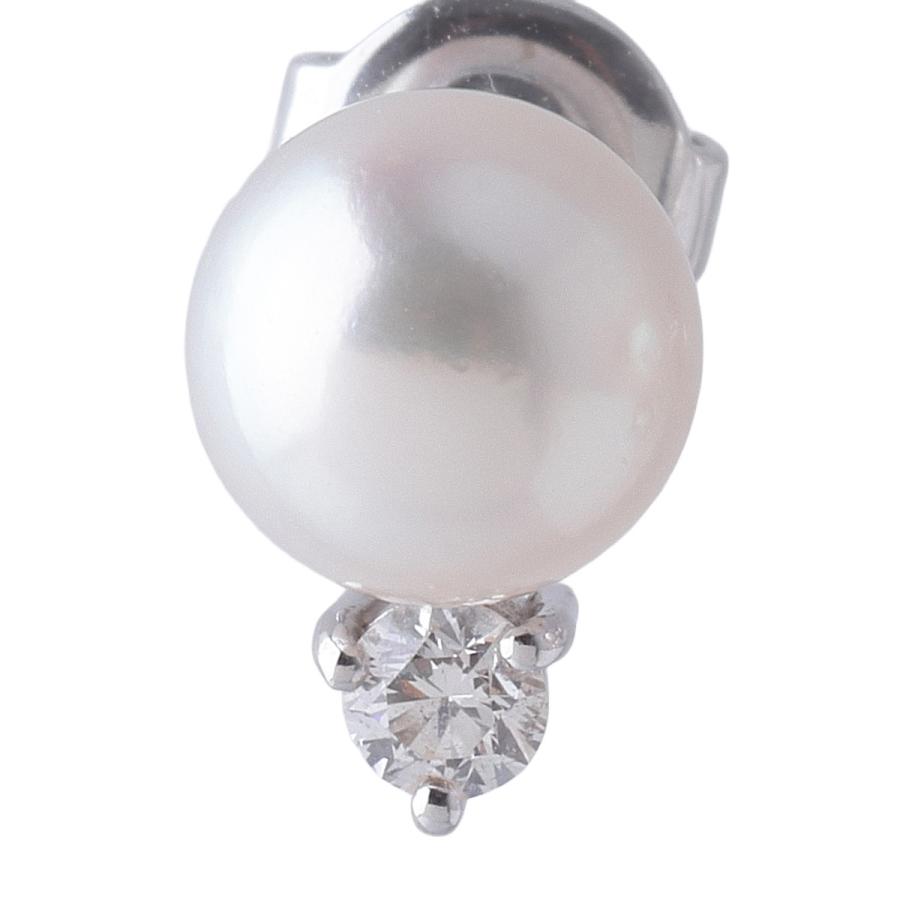 MIKIMOTO（ミキモト） ダイヤ パール ピアス 現行モデル PE-955PU型
