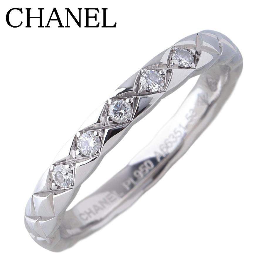 CHANEL（シャネル） ココクラッシュ ダイヤ リング #53 Pt950 5PD 幅