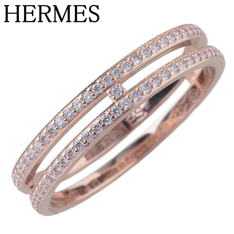 HERMES（エルメス） ダイヤ リング アリアンヌ フルダイヤ #52 Au750PG