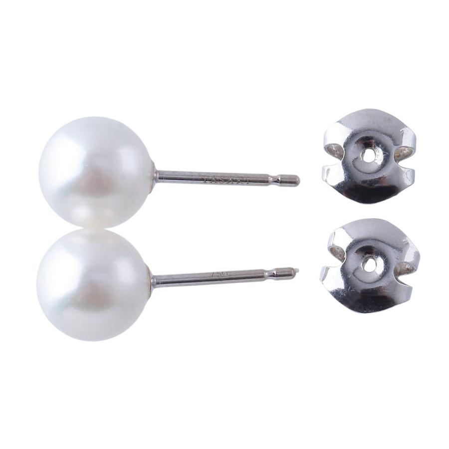 TASAKI（タサキ） パール ピアス アコヤパール7.7mm 750WG 新品仕上げ