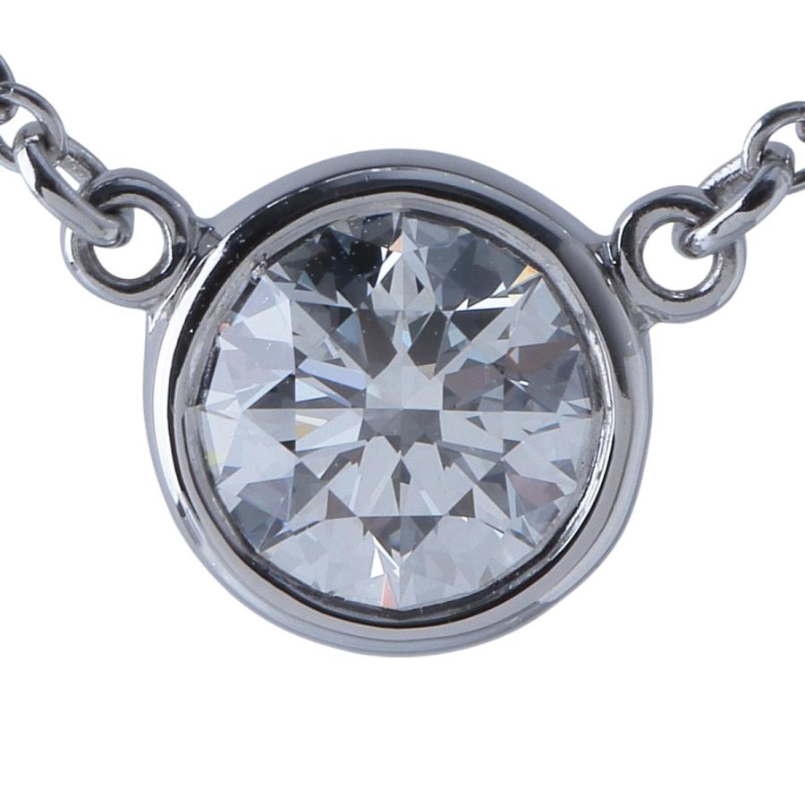 【定価約27万円・新品】大粒ダイア0.17ct バイザヤードネックレス シルバー TIFFANY&Co.（ティファニー） シリアルあり バイザヤード ネックレス