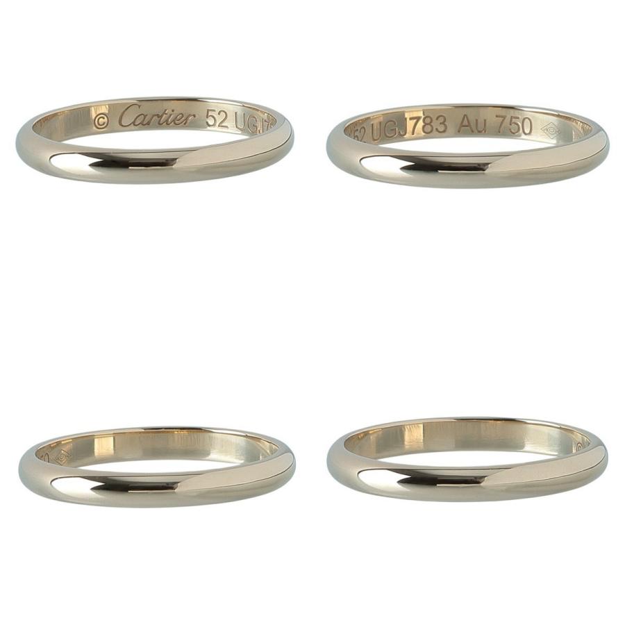 【美品】カルティエ 1895 ウェディングリング 1Pダイヤ Au750 ケース Cartier（カルティエ） 1895 ウェディング リング #52 幅2.4mm Au750YG