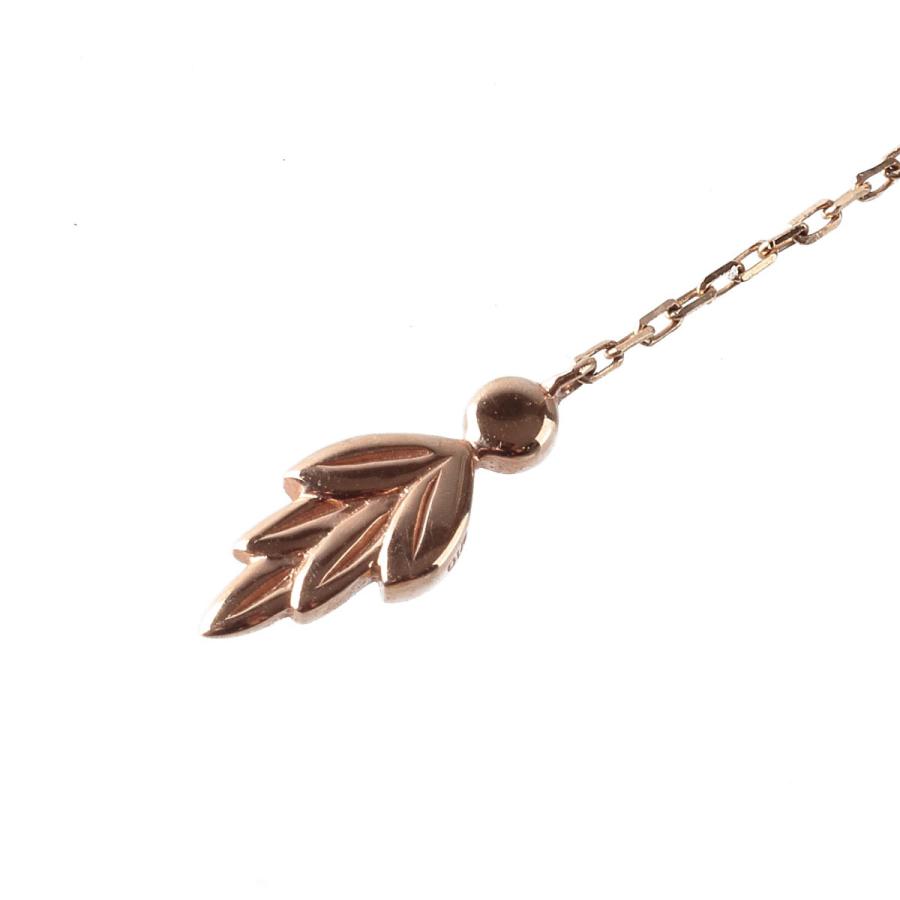 agete アガット ダイヤネックレス リーフ ロング 0.008ct 美品 agete アガット ダイヤネックレス リーフ ロング 0.008ct 美品