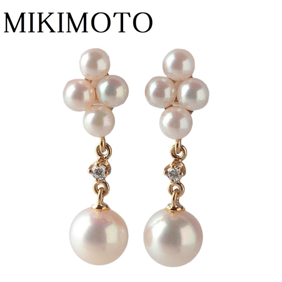 MIKIMOTO ミキモト 現行モデル ダイヤ パールピアス PE-768PK型 MIKIMOTO ミキモト 現行モデル ダイヤ パールピアス PE-768PK型