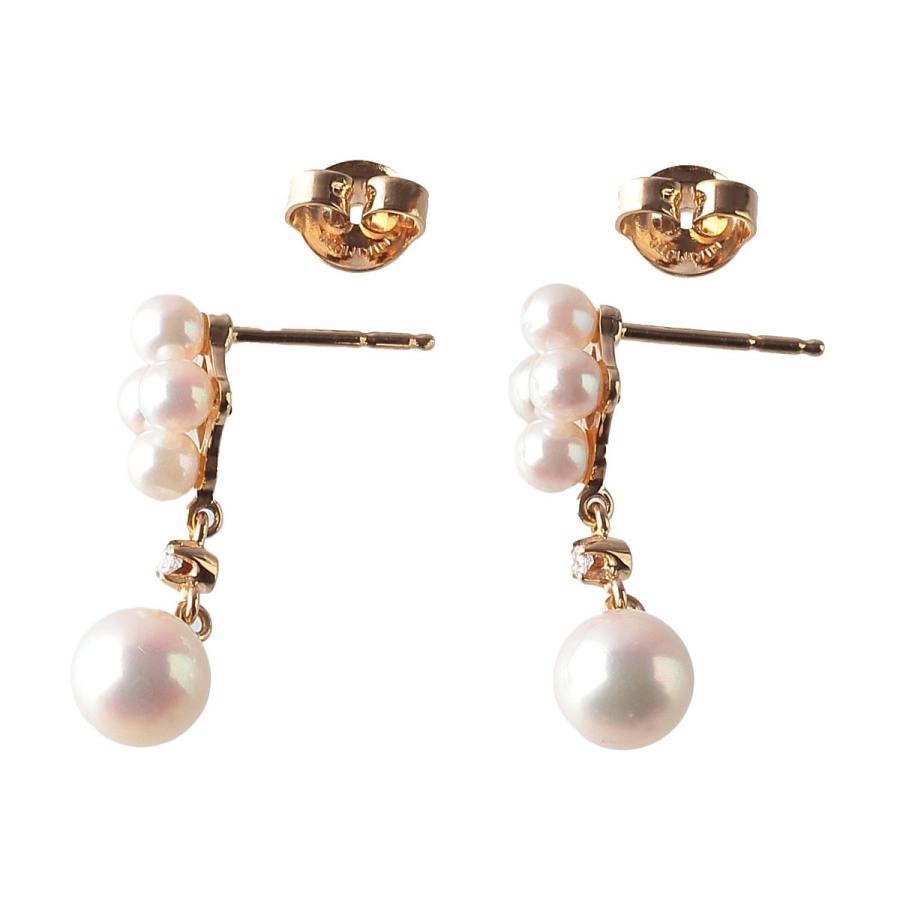 MIKIMOTO ミキモト 現行モデル ダイヤ パールピアス PE-768PK型 MIKIMOTO ミキモト 現行モデル ダイヤ パールピアス PE-768PK型