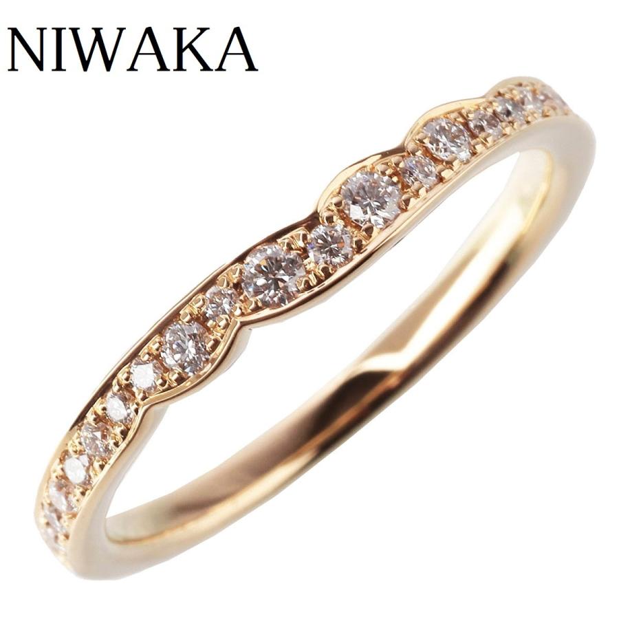 代引き不可 ハーフエタニティ ウェーブ 花麗 ダイヤリング 俄 10 5号 Niwaka 80 ニワカ 新品仕上げ済 750yg 指輪 Safecity uiginfo Com