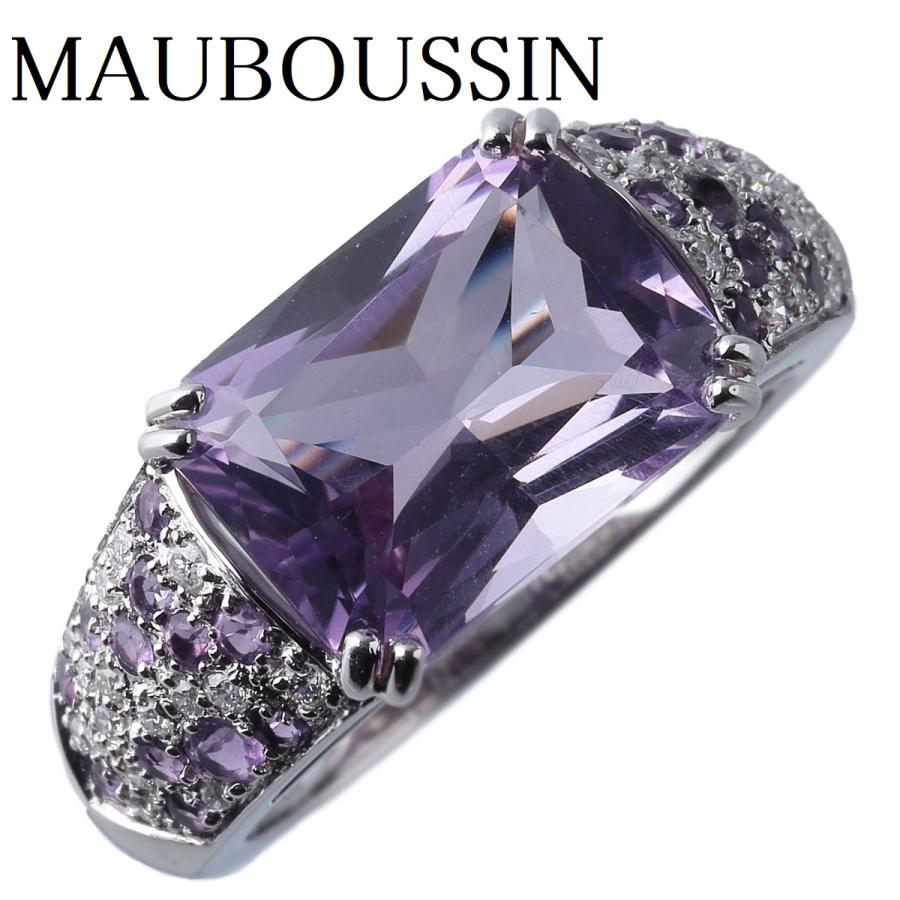 モーブッサン ダイヤ アメジスト リング プレジール ダムール 13号  