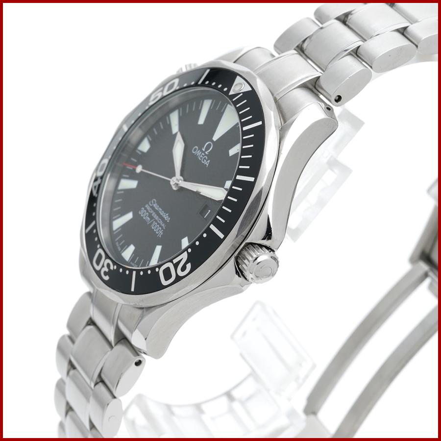 オメガ シーマスター プロフェッショナル メンズ腕時計 2264.50 ブラック 黒文字盤 41mm 300m防水 SS クォーツ｜brand-viva｜02
