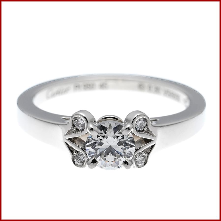 再値下げ！カルティエバレリーナ　ダイヤモンド　プラチナ　リング　7号 Cartier（カルティエ） バレリーナ カーブ 7号 リング 指輪 Pt950