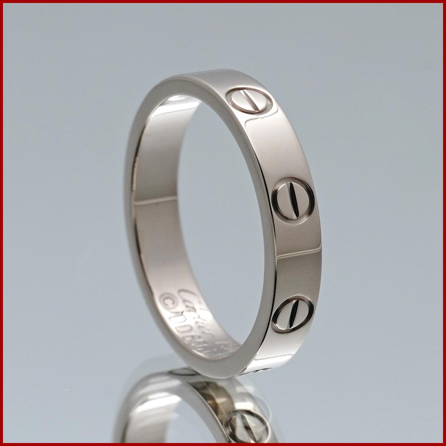 LOVE（Cartier） カルティエ ミニラブリング 指輪 K18WG 750 ホワイト