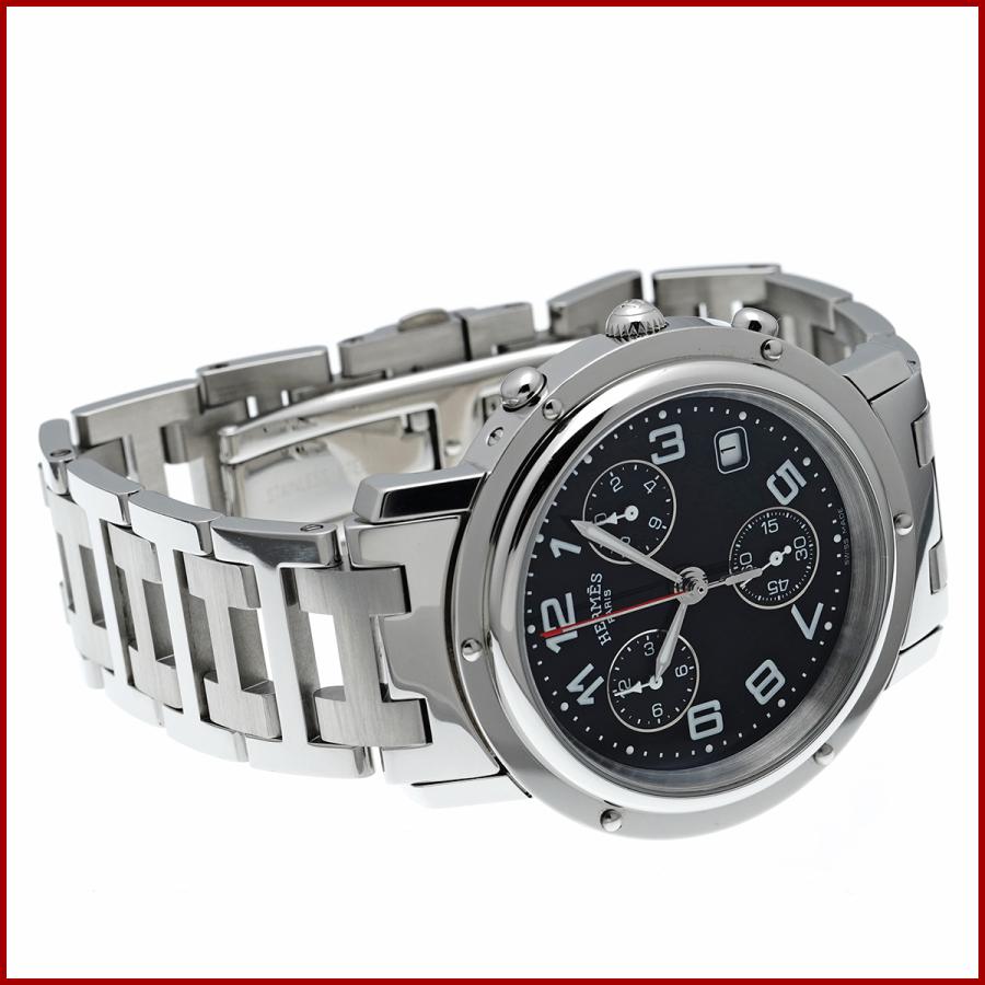 クリッパー（HERMES） エルメス メンズ腕時計 クリッパー クロノグラフ