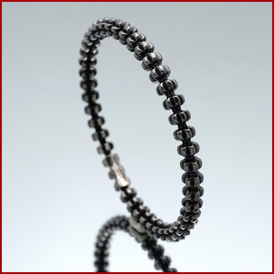 【Saint Laurent】ビンテージ加工 バングル ブレスレット SAINT LAURENT サンローラン パリ バングル ブレスレット シルバー