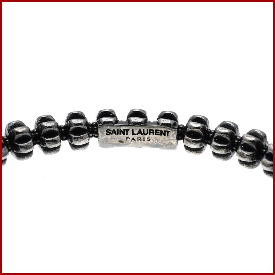 SAINT LAURENT サンローラン パリ バングル ブレスレット シルバー