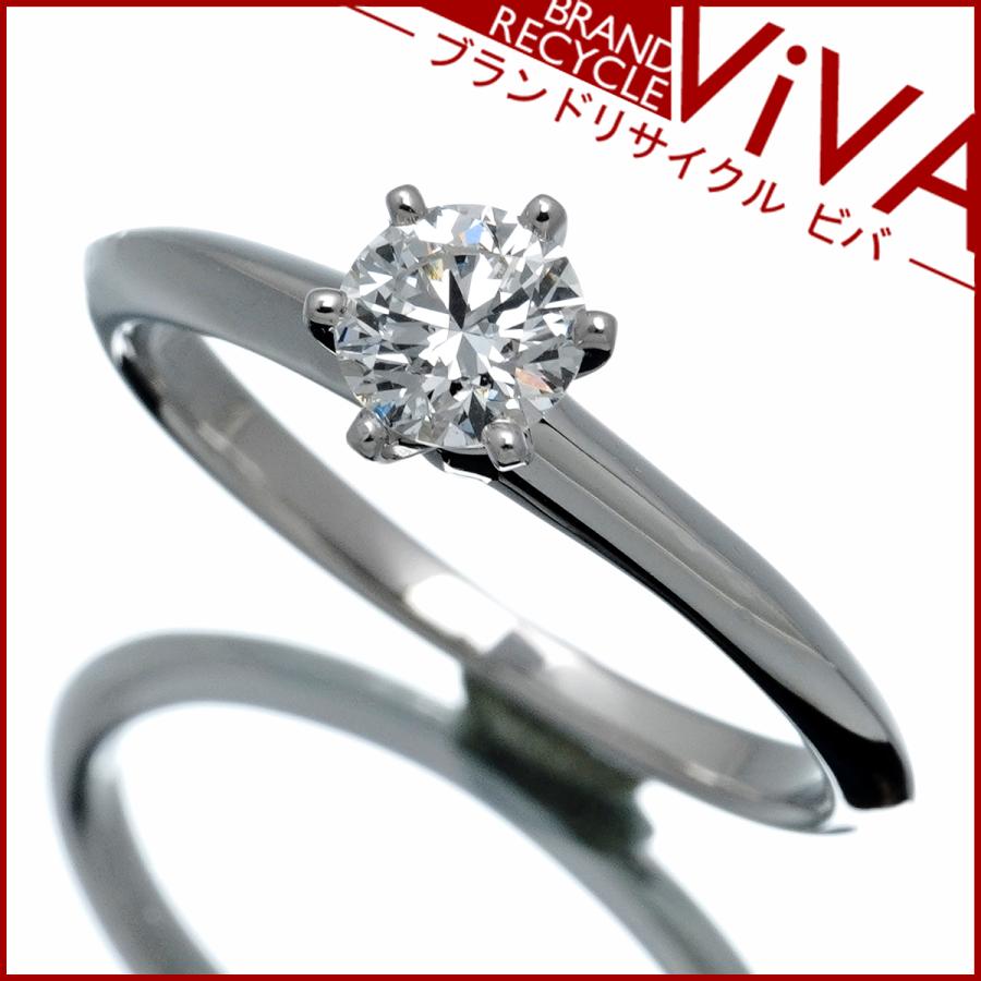 極美品✨Tiffany ソリティア セッティング リング Pt950 ダイヤ TIFFANY&Co.（ティファニー） セッティング ソリティア ダイヤ リング